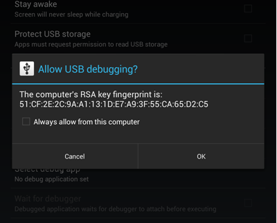 Android 4.2 USB debugging RSA prompt